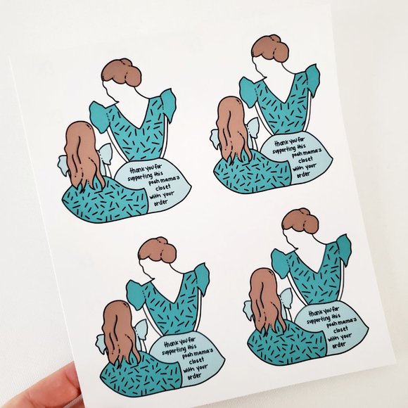 LB071 STICKERS Custom Poshmark Stickers Thank You For Supporting this Posh Mama - Picture 5 of 6